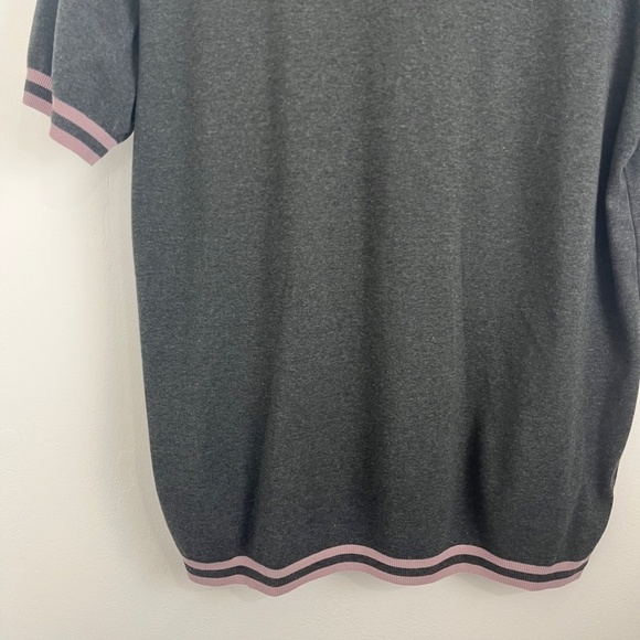 Ted Baker London Grey Polo Shirt w/ Pink Strip Trim - Picture 10 of 11